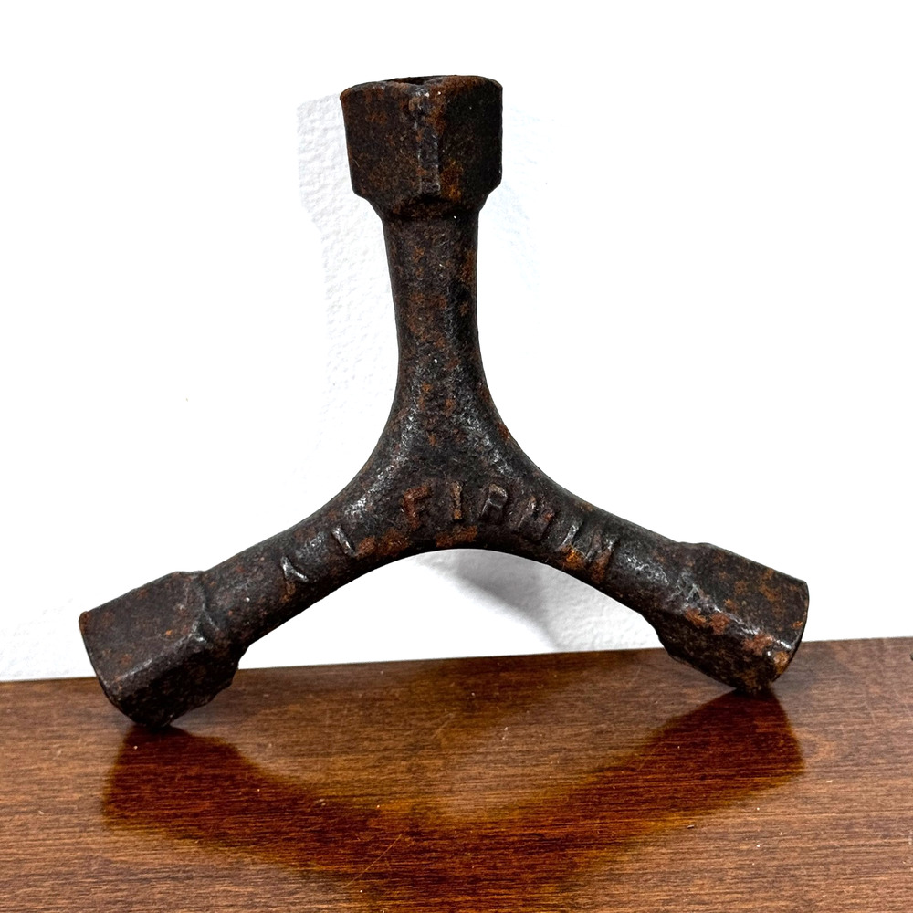 Antique 19th Century Cast Iron A.L. Firmin Bed Wrench Bed Key Primitive